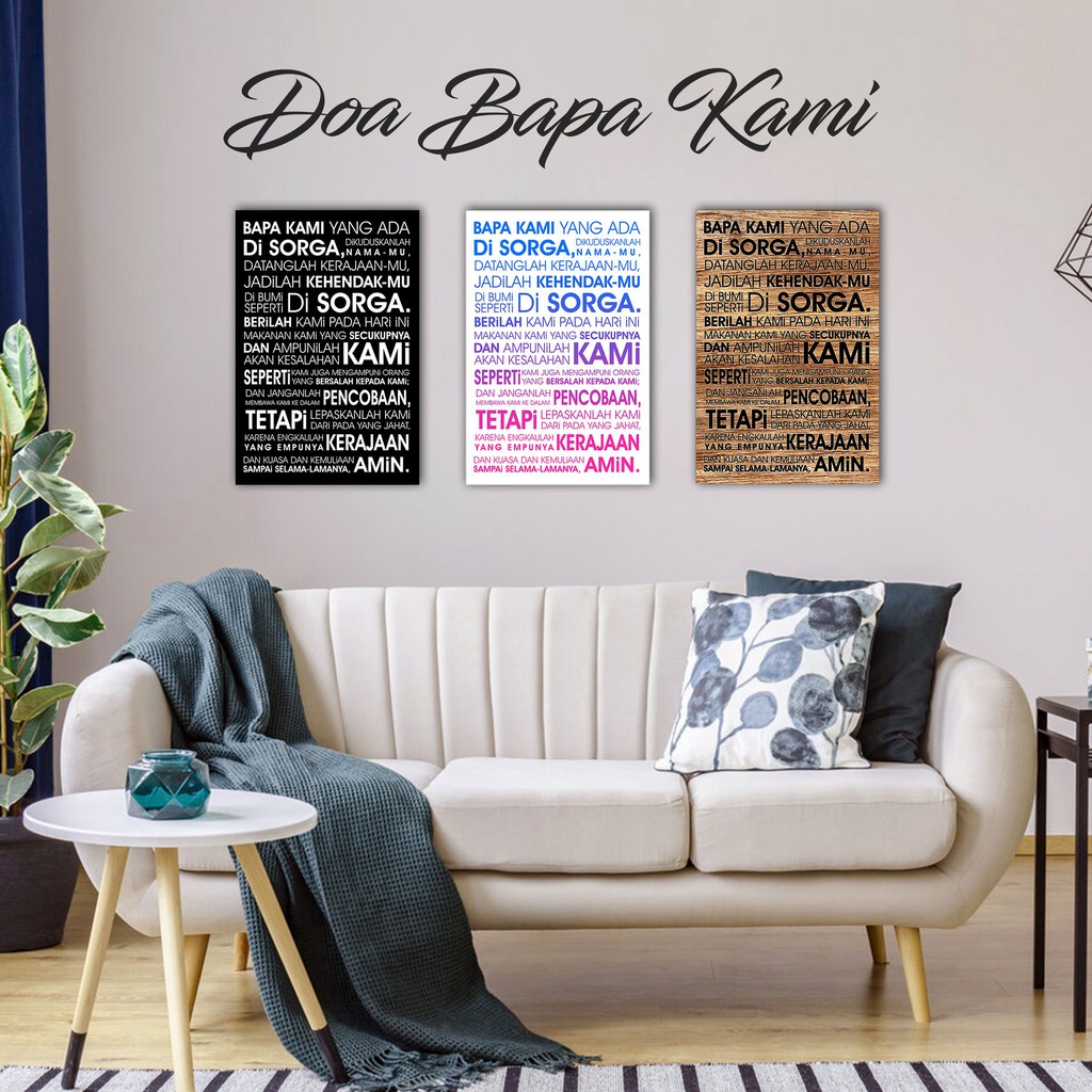 Jual Doa Bapa Kami Poster walldecor nasrani kristen katolik | Shopee ...