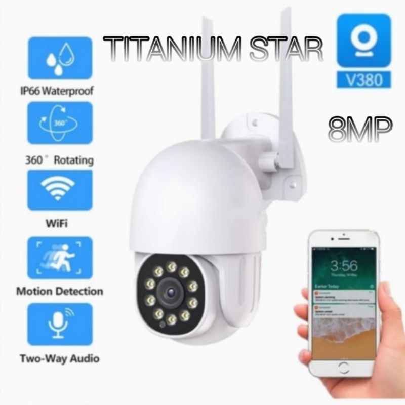 Jual IP CAMERA v380 PRO OUTDOOR 8MP WIFI CCTV WATERPROOF 1080P HD ...