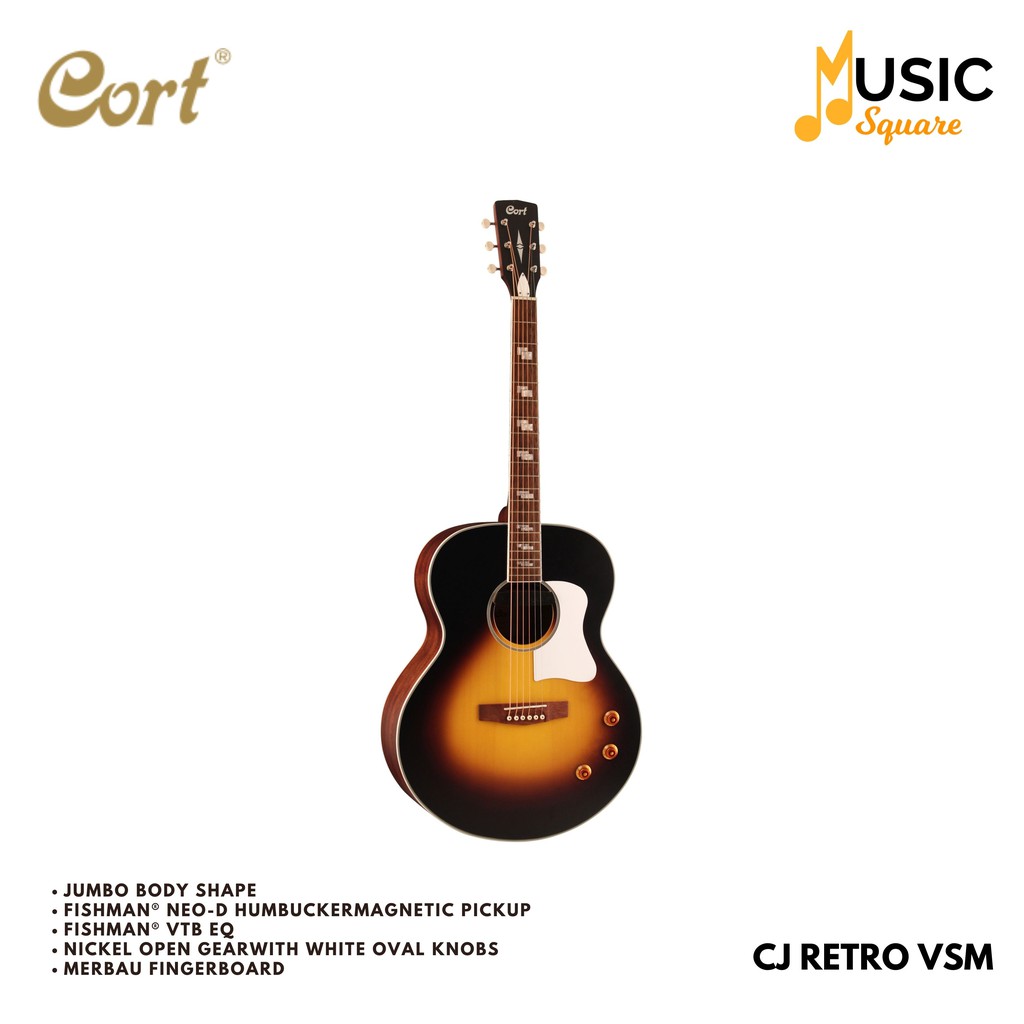 Jual CORT ELECTRIC ACOUSTIC GUITAR CJ-RETRO-VSM CJ RETRO VSM | Shopee ...