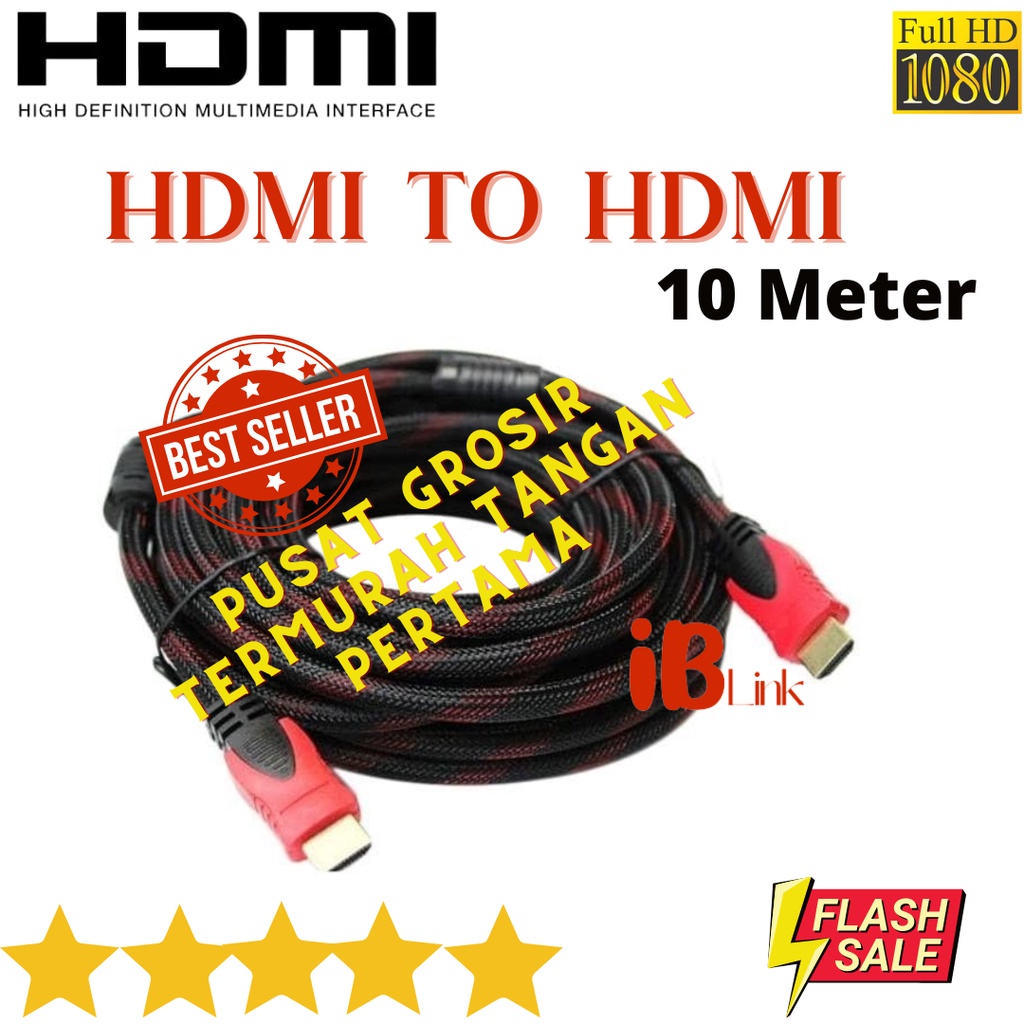 Jual Kabel HDMI 10m Serat / Kabel HDMI to HDMI 10m / Kabel HDMI 10 ...