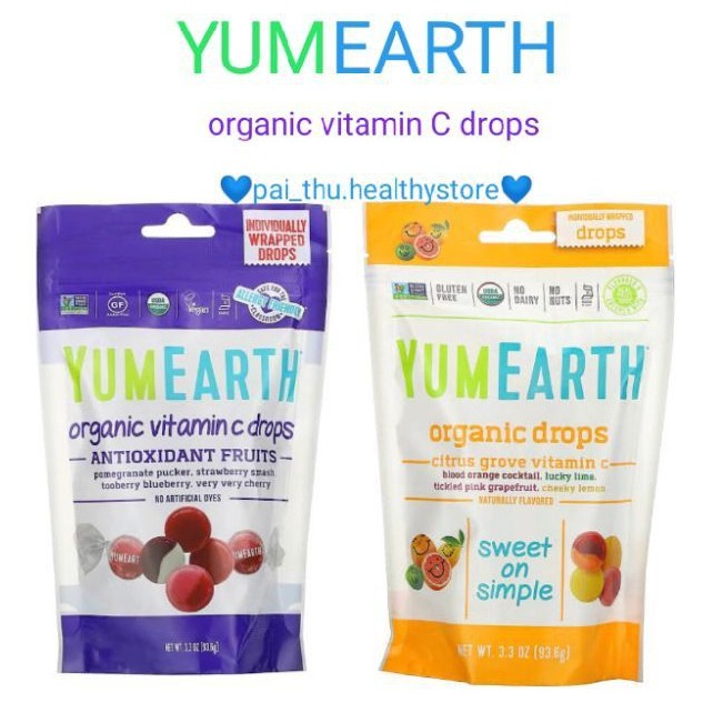Jual Yumearth Organic Vitamin C Antioxidant Fruit DropsCandy Permen