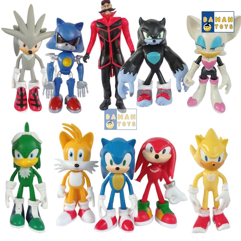 Marukatsu Comansi - Lot De 4 Figurines Sonic (Sonic, Shadow, Knuckles, Tails) - Sans PVC - 7-8 Cm Figurines Sonic Lot Marukatsu Comansi - Lot De 4 Figurines Sonic (Sonic, Shadow, Knuckles, Tails) - Sans PVC - 7-8 Cm Figurines Sonic Lot
