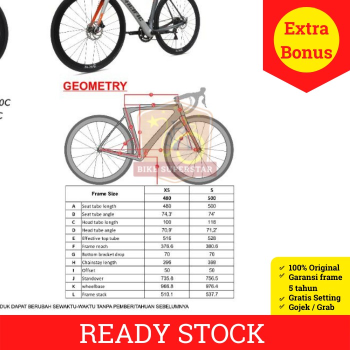 Jual Sepeda Balap Road Bike Pacific WHIZZ Carbon UCI Shimano 105 TA ...
