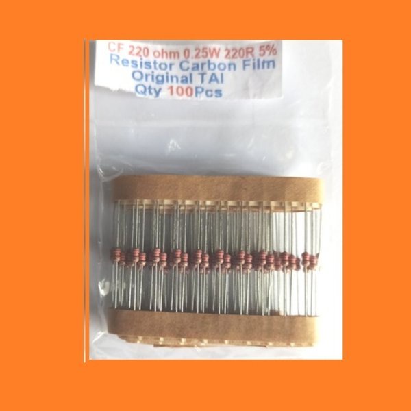 Jual Qty Pcs Cf Ohm W R Percent Resistor Carbon Film Original Tai Shopee Indonesia