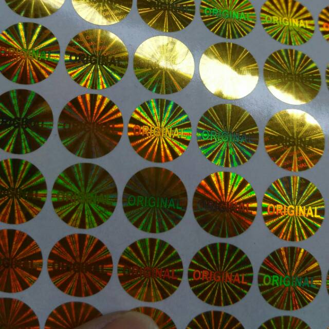 Jual Sticker hologram segel golden original 1 pcs bukan 1 lembar ...