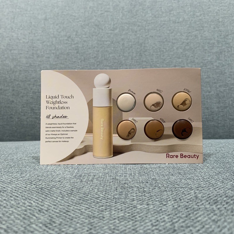 Jual RARE BEAUTY Foundation / Concealer SAMPLE CARD | Shopee Indonesia