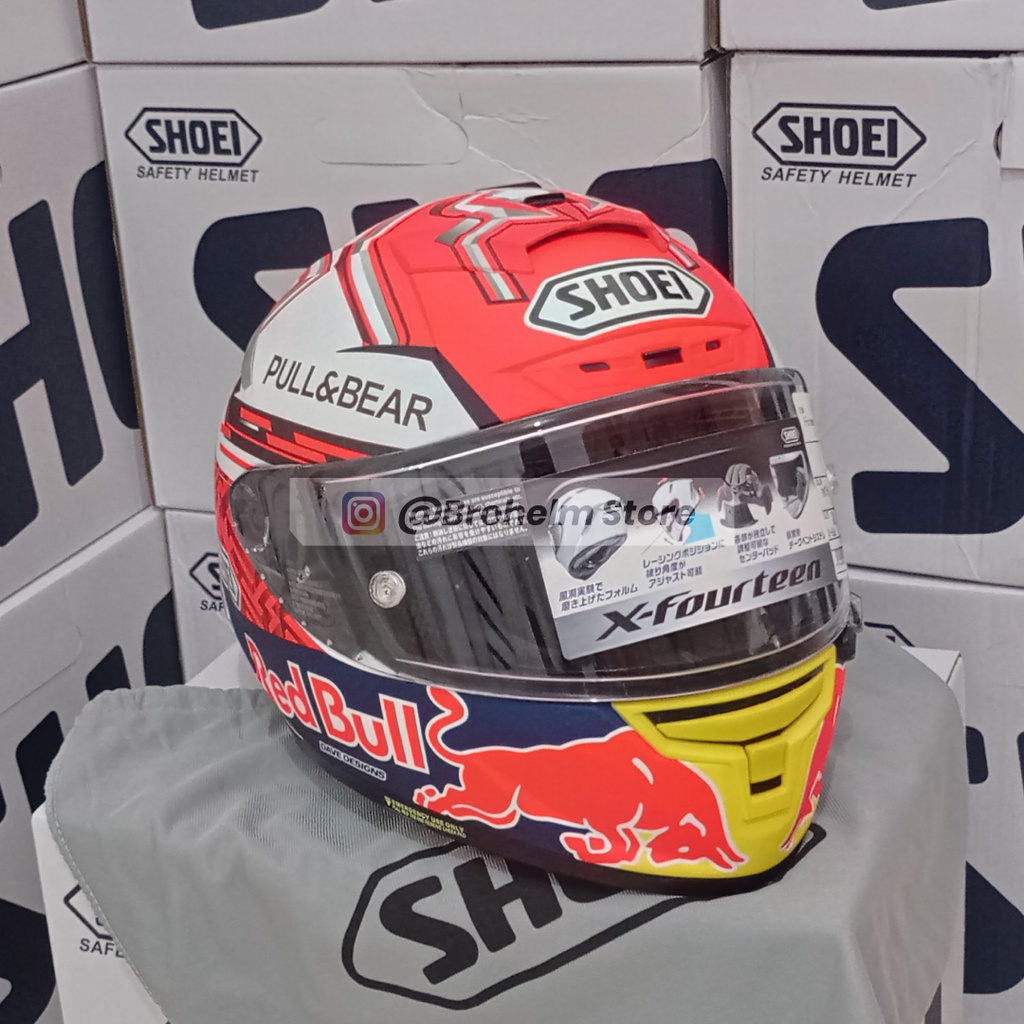 Harga helm shoei full face cheap red bull