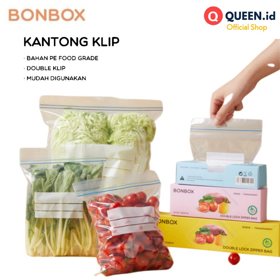Jual BONBOX BSB07 Kantong Klip Plastik Kulkas Ziplock Zipper Bag ...