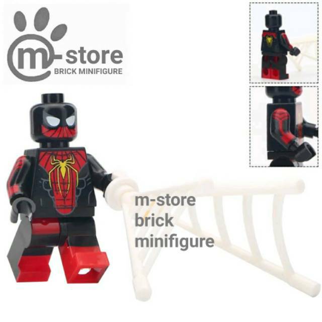 Jual brick spider-man black spiderman spider man mini toy figure ...