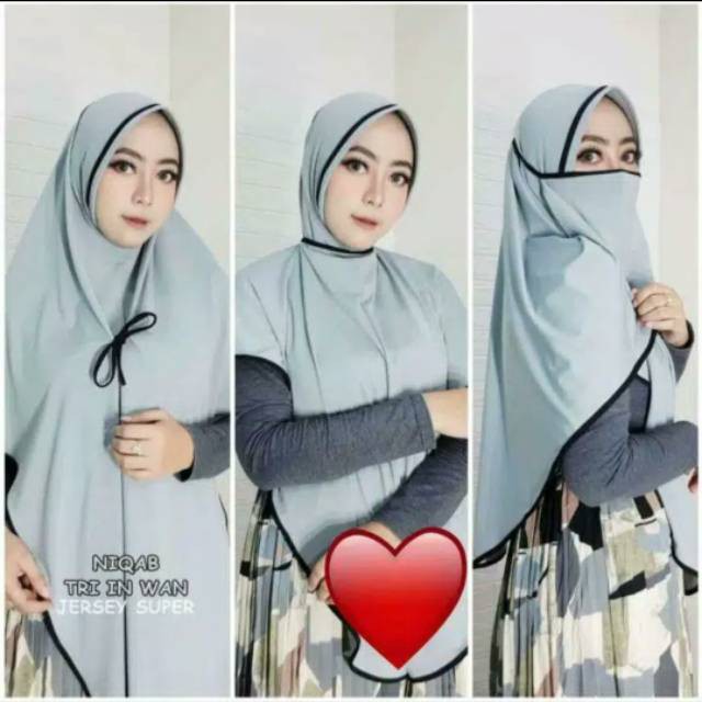 Jual Jilbab Hijab Bergo Instan French Khimar Cadar Nadhira Niqab Syari Shopee Indonesia