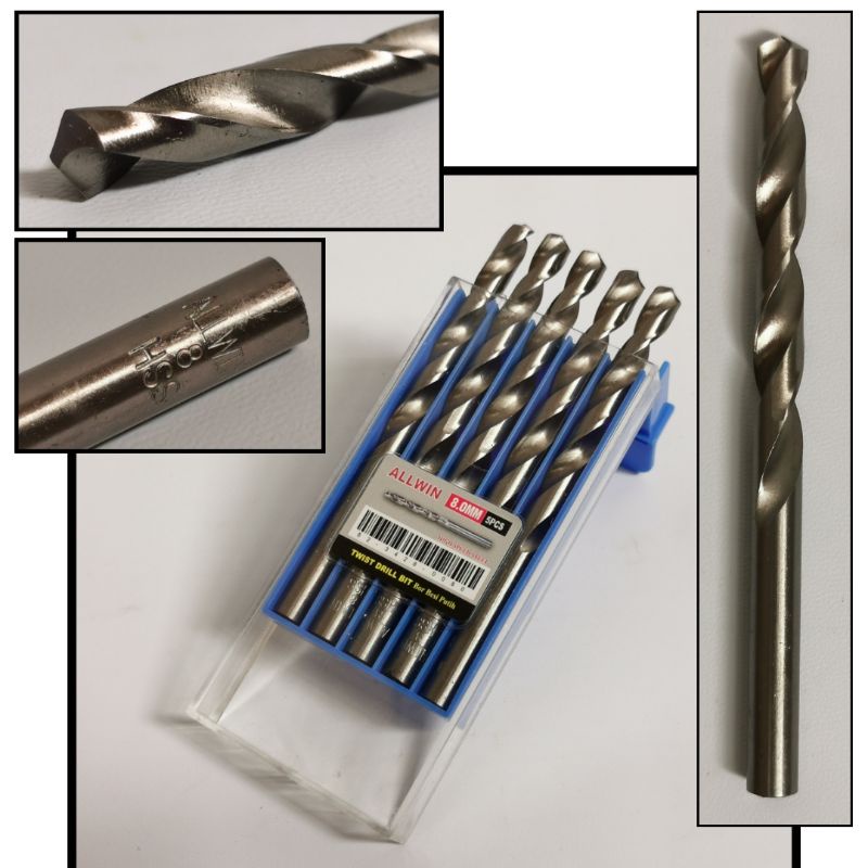 Jual Mata Bor Besi twist drill bit ALLWIN Putih 1,0mm - 6,5mm / alwin ...