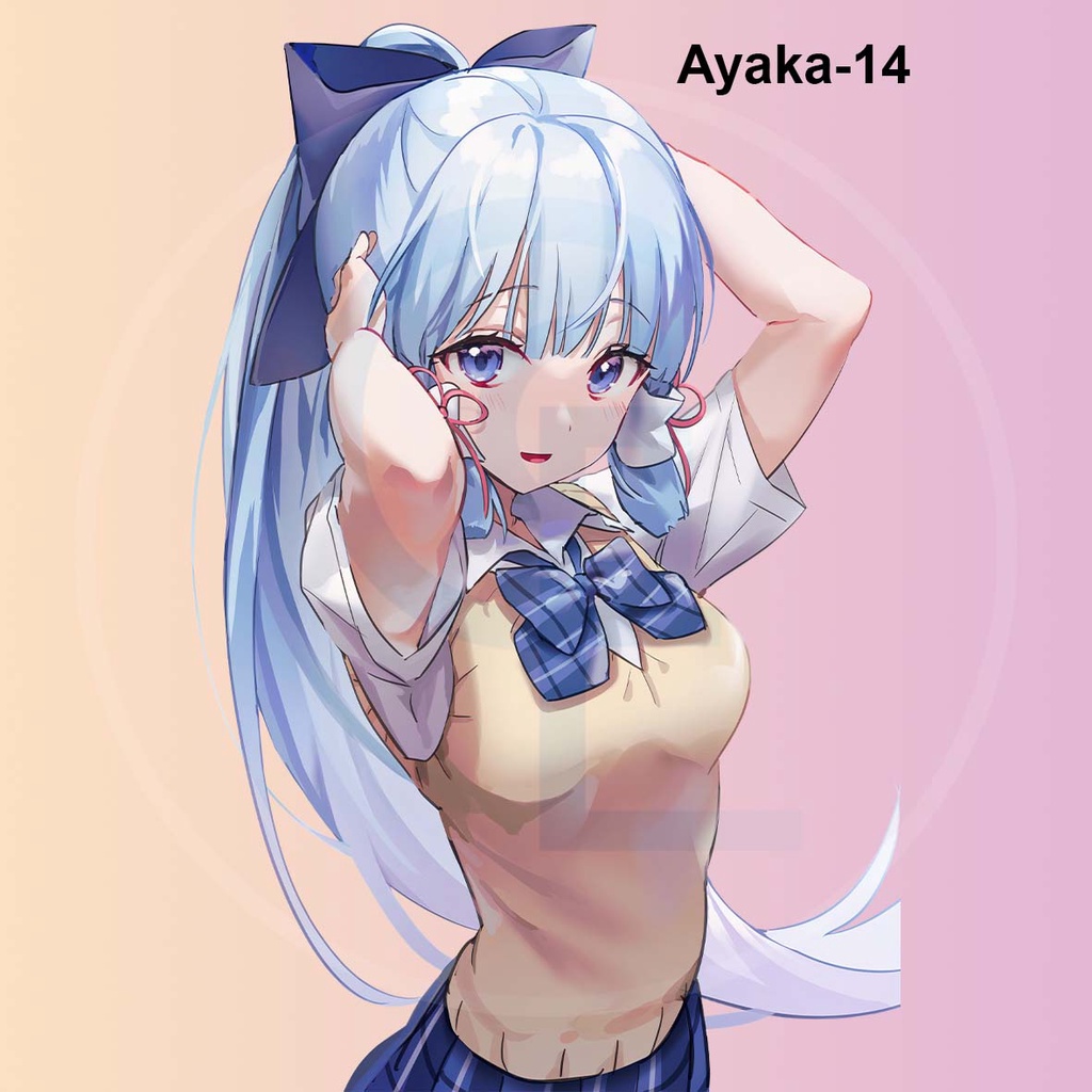 Jual Sticker Genshin Impact Ayaka Vinyl Tumblr Bom Waterproof HD Anime ...