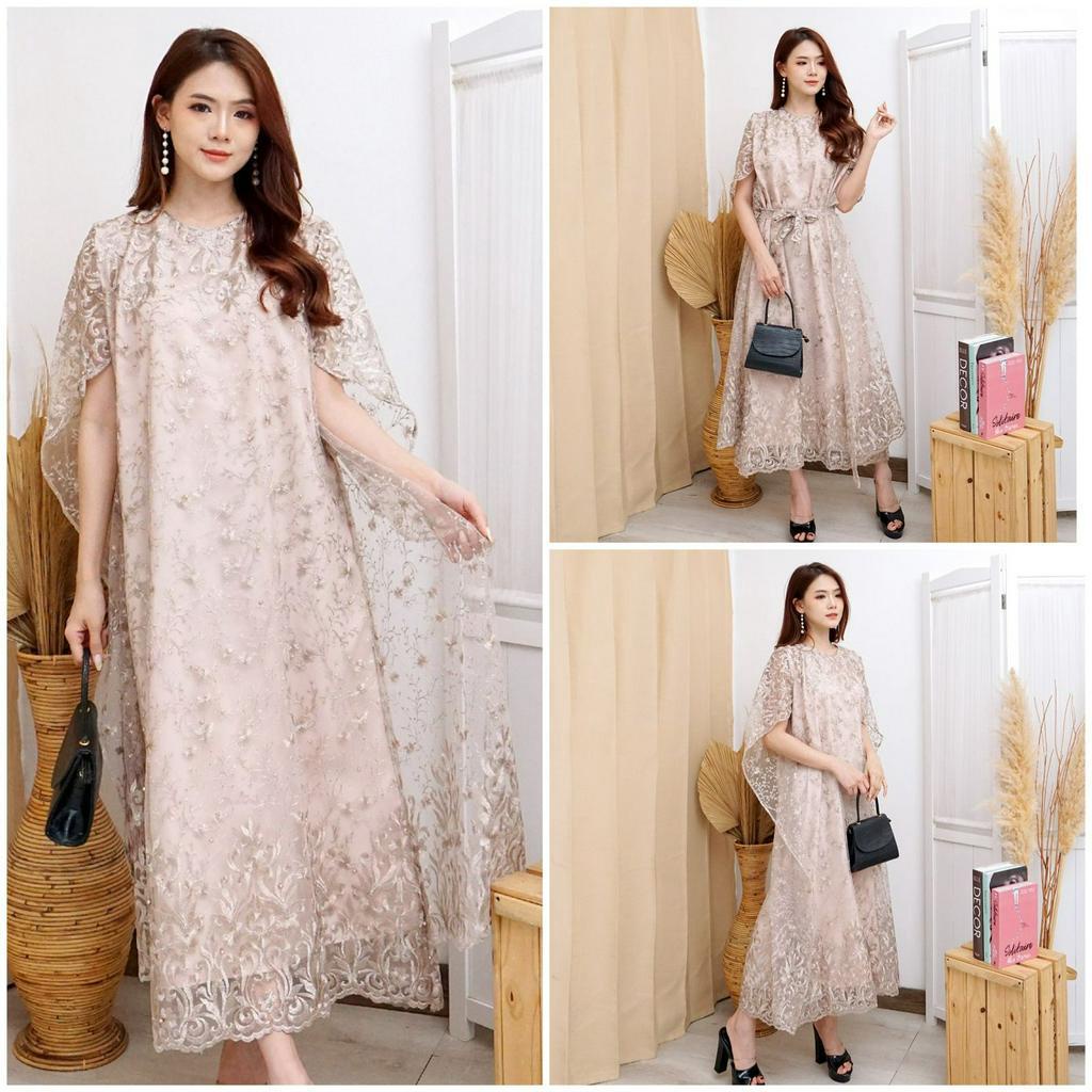 Long dress brokat outlet modern