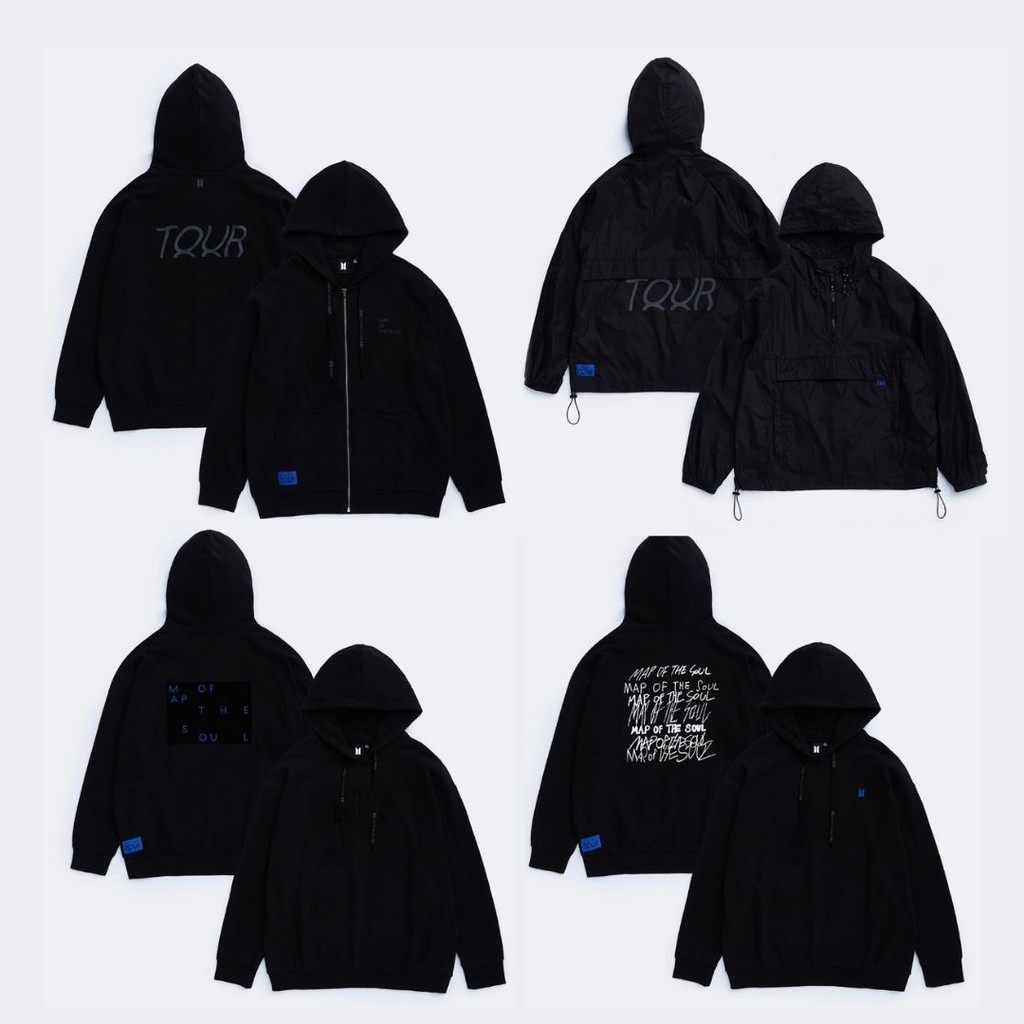 Bts store mots tour zip up hoodie