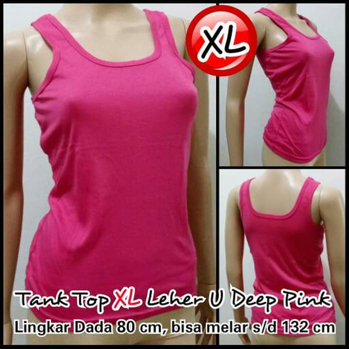 Tank Top Xl Leher U Deep Pink - Melar | Dalaman Tanktop Pink Fanta