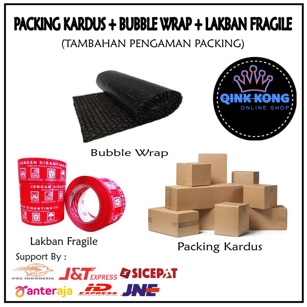 Jual Paket pengaman PACKING Pengiriman (Bubble wrap + Kardus + Lakban ...