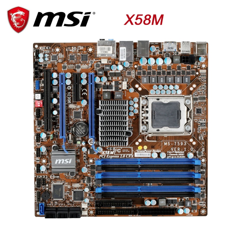 Jual PREORDER MSI X58M PC Gaming Motherboard LGA 1366 Intel X58 DDR3 ...