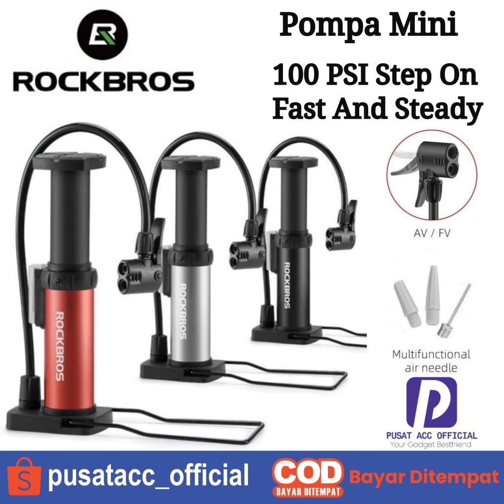 Jual Rockbros L Pompa Angin Ban Sepeda Motor Portable Psi Pump