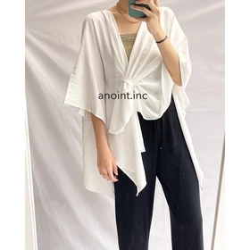 Lite Wrap Blouse Premium Soft Crepe Oversized