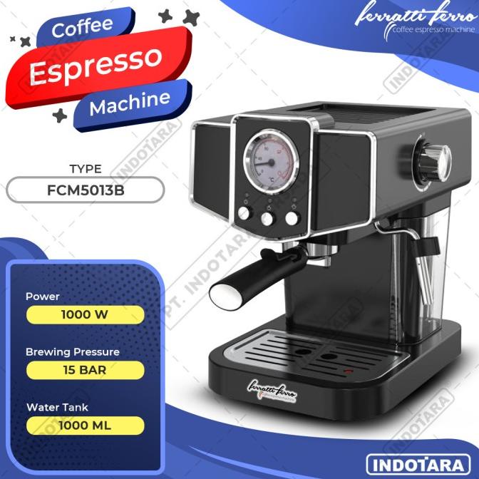 Jual Mesin Kopi Espresso / Espresso Machine Ferratti Ferro FCM-5013B ...