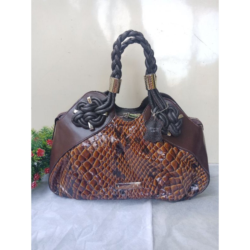 CROMIA MADE IN ITALY SHOUDER BAG FULL ORIGINAL LEATHER UNiK KEREN BERSIH PATEN JG