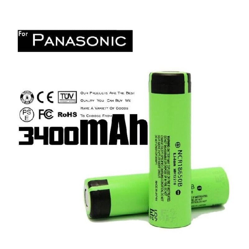 Jual Baterai Panasonic NCR 18650 Li Ion Battery 3400mah 3.7V 3.0A ...