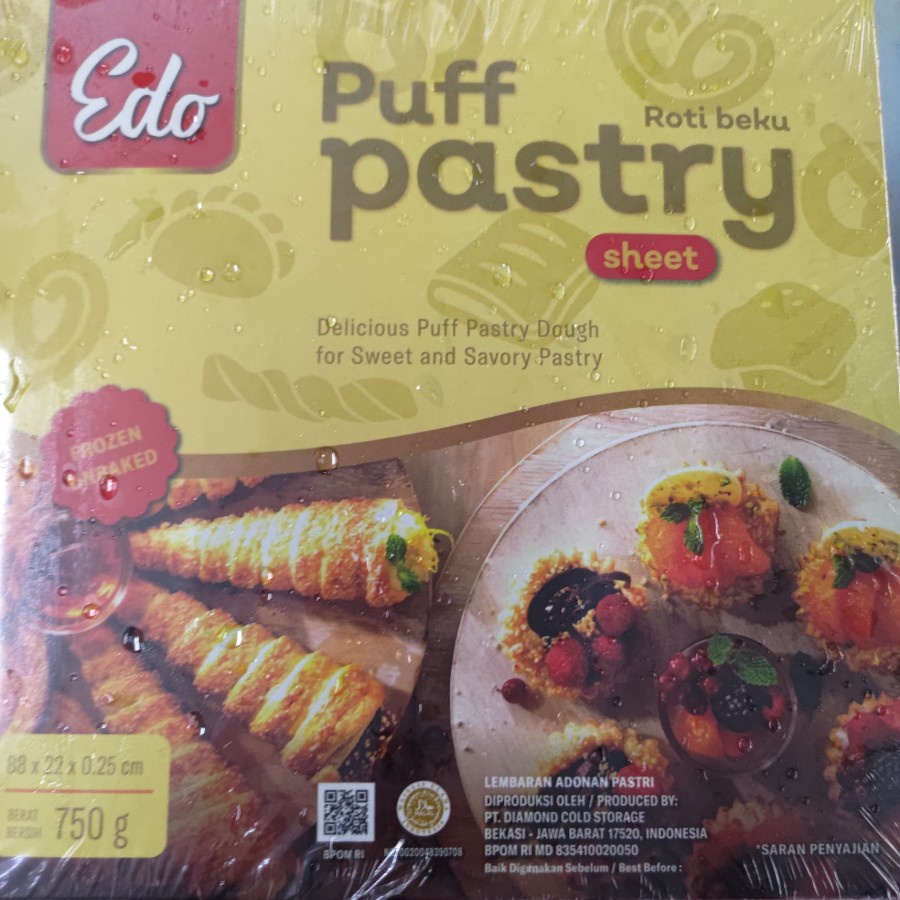 Jual edo puff pastry roti beku 750 gr | Shopee Indonesia
