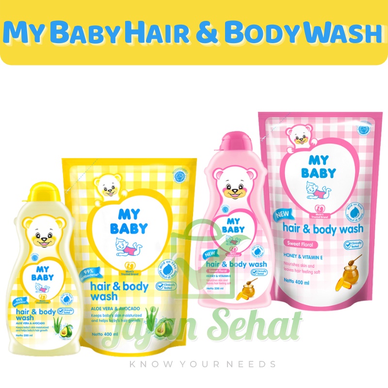 Jual My Baby Hair & Body Wash 100ml & 200ml & Refill 400ml | Shopee ...