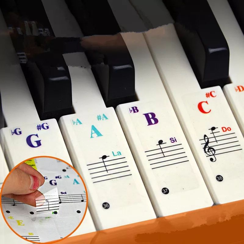 Jual Stiker tuts piano atau keyboard sticker tuts piano keyboard ...