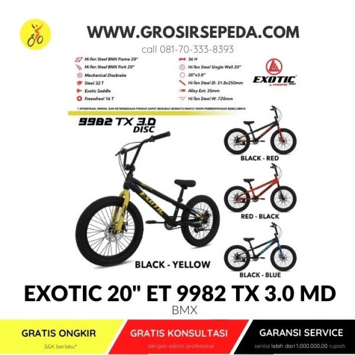 Jual SEPEDA BMX 20 EXOTIC TYPE 9982 MD | Shopee Indonesia