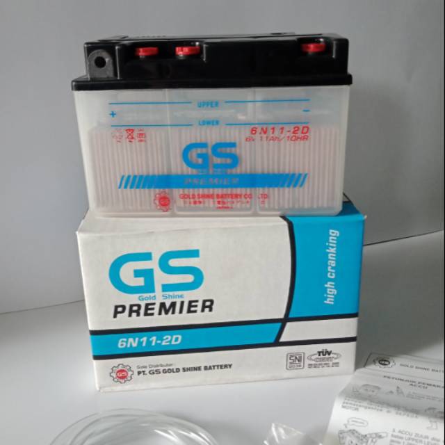 Jual AKI MOTOR SUPER CUP SERIES GS PREMIER 6N11-2D | Shopee Indonesia