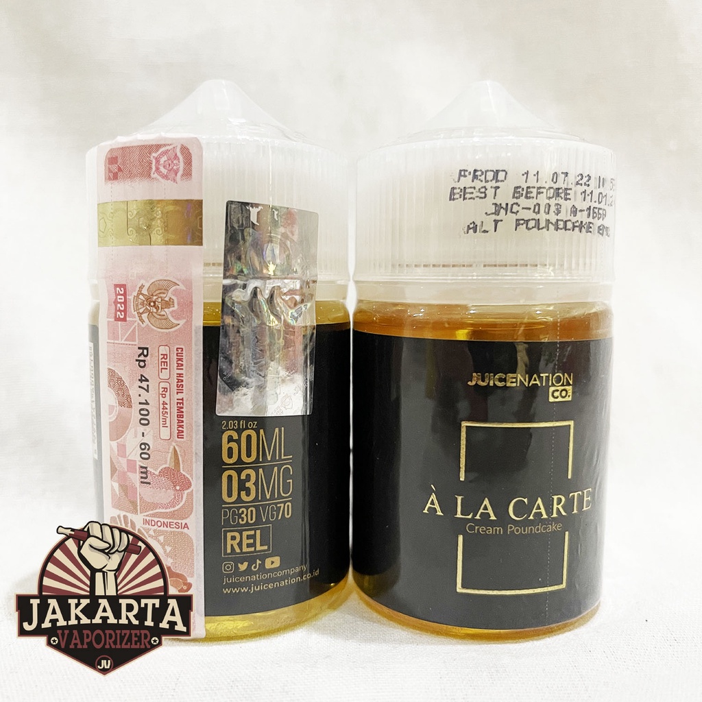 Jual ALA CARTE CREAM POUNDCAKE 60ML 3MG 6MG BY JUICENATION Shopee