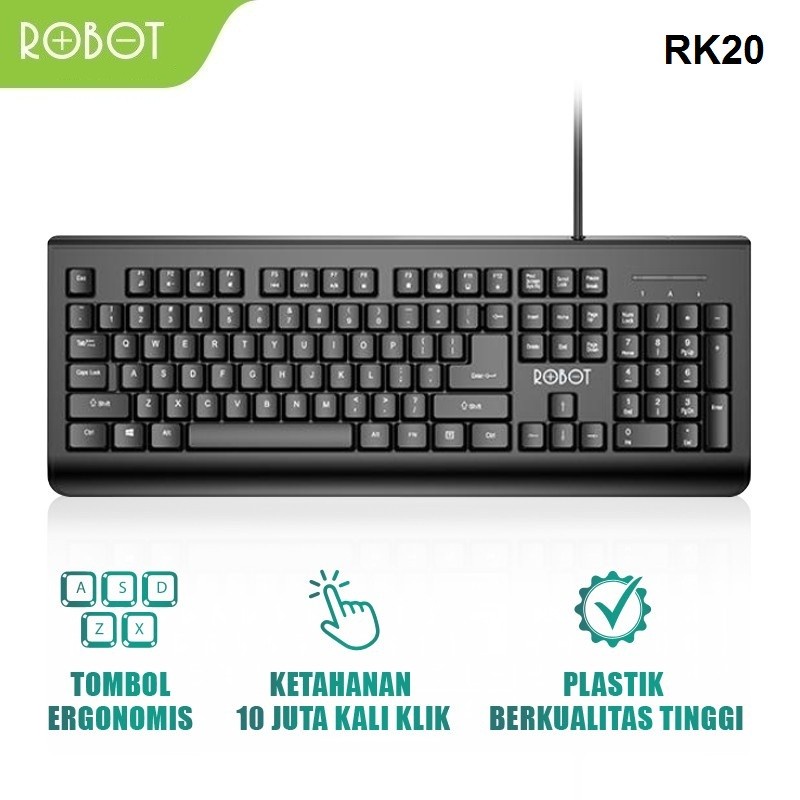 Jual Robot Office Keyboard USB RK20 Wired | Shopee Indonesia