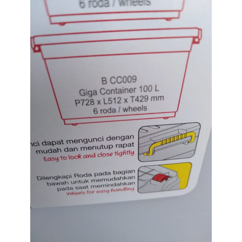 Jual MASPION Giga Container 100 liter! kotak box serbaguna Jumbo Size ...