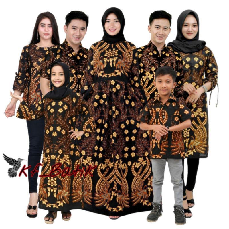 Jual Batik Couple Keluarga Modern Terbaru Set Couple Batik Keluarga Gamis Jumbo Termurah Shopee 3781