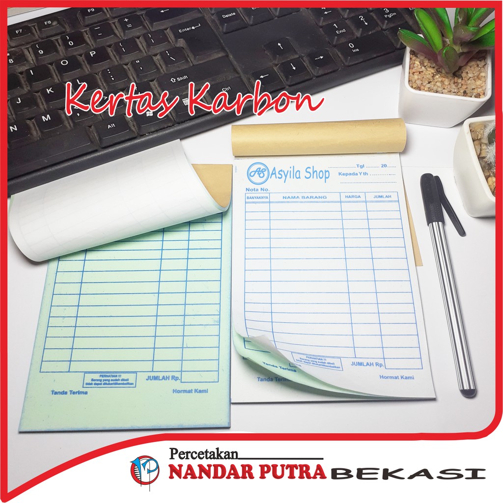 Jual Cetak NOTA NCR 2 ply Custom 1/2 rim /Nota hvs custom /Nota Buram ...