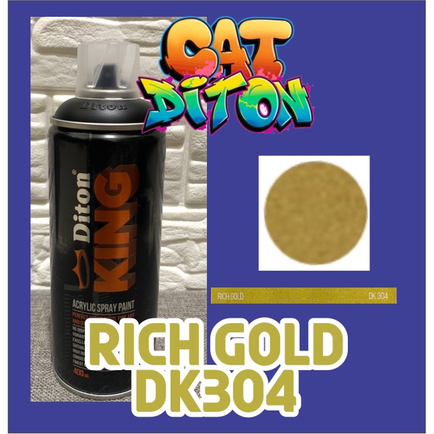 Jual Diton King DK304 RICH GOLD - Acrylic Spray Paints | Shopee Indonesia