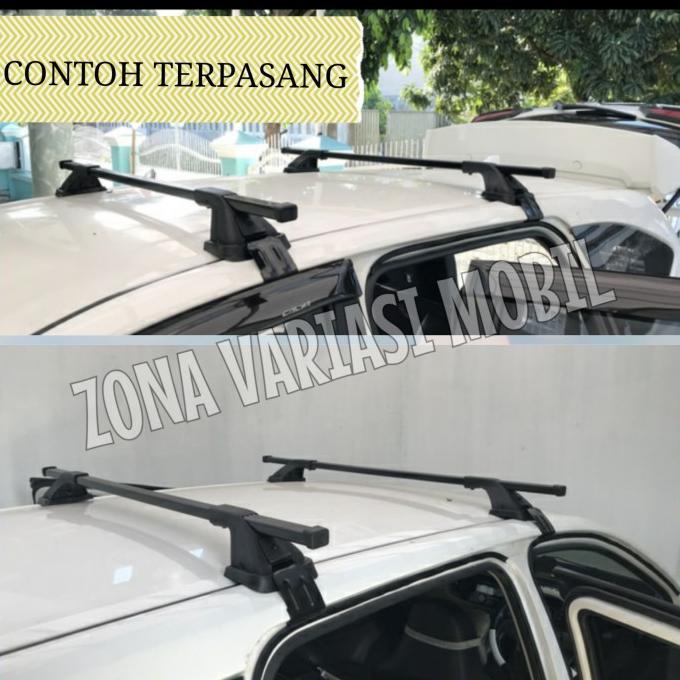 Jual crossbar cross bar sport rack kaki rack jepit body universal (580 ...