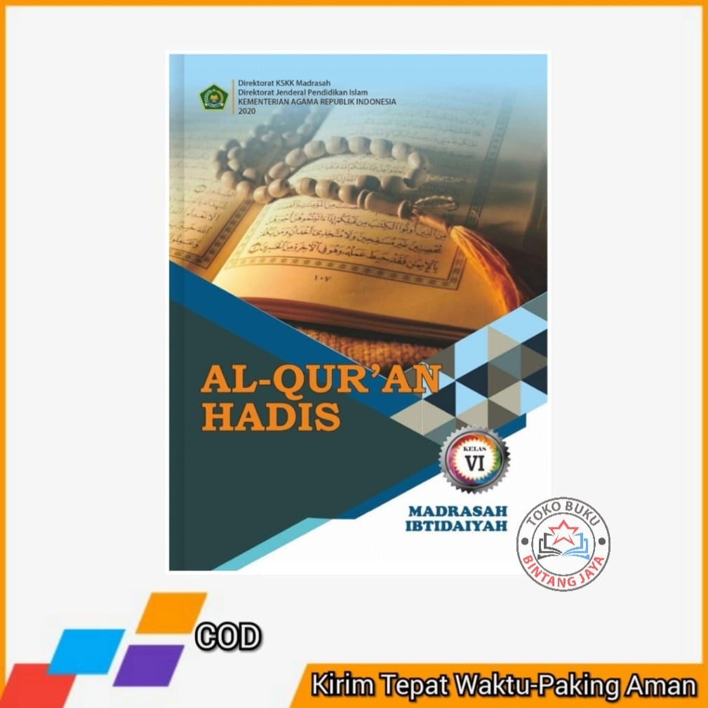 Jual Buku Siswa Al Quran Hadis Kelas 6 MI KEMENAG | Shopee Indonesia