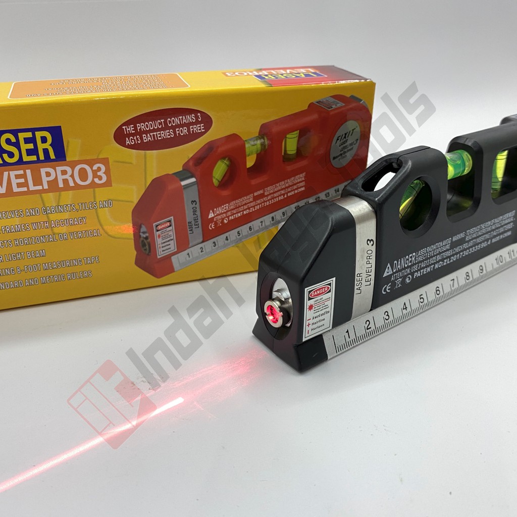 Jual WIPRO Laser Level Pro 3 - Waterpas Laser Meteran 3 in 1 Waterpass ...