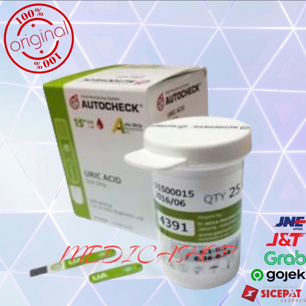 Jual Strip Autocheck Urid Acid / Asam Urat isi 25 | Shopee Indonesia