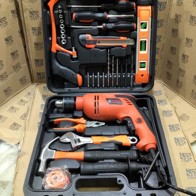 Jual Paket Mesin Bor Tangan ToolKit Toolbox Tool Set Tool Box Tool Kit ...