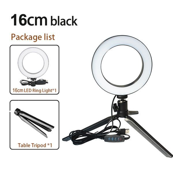 Jual HL0111 Ringlight 16 cm Selfie Vlogger Live Streamer Tripod Lipat ...