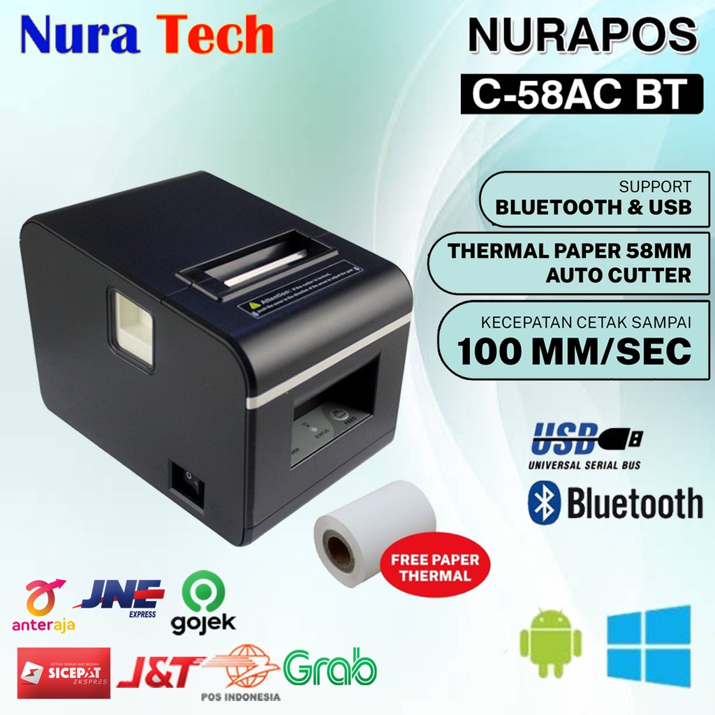 Jual Printer Kasir Thermal Mm Nurapos C Ac C Ac Usb Bluetooth Rpp N Auto Cutter Shopee