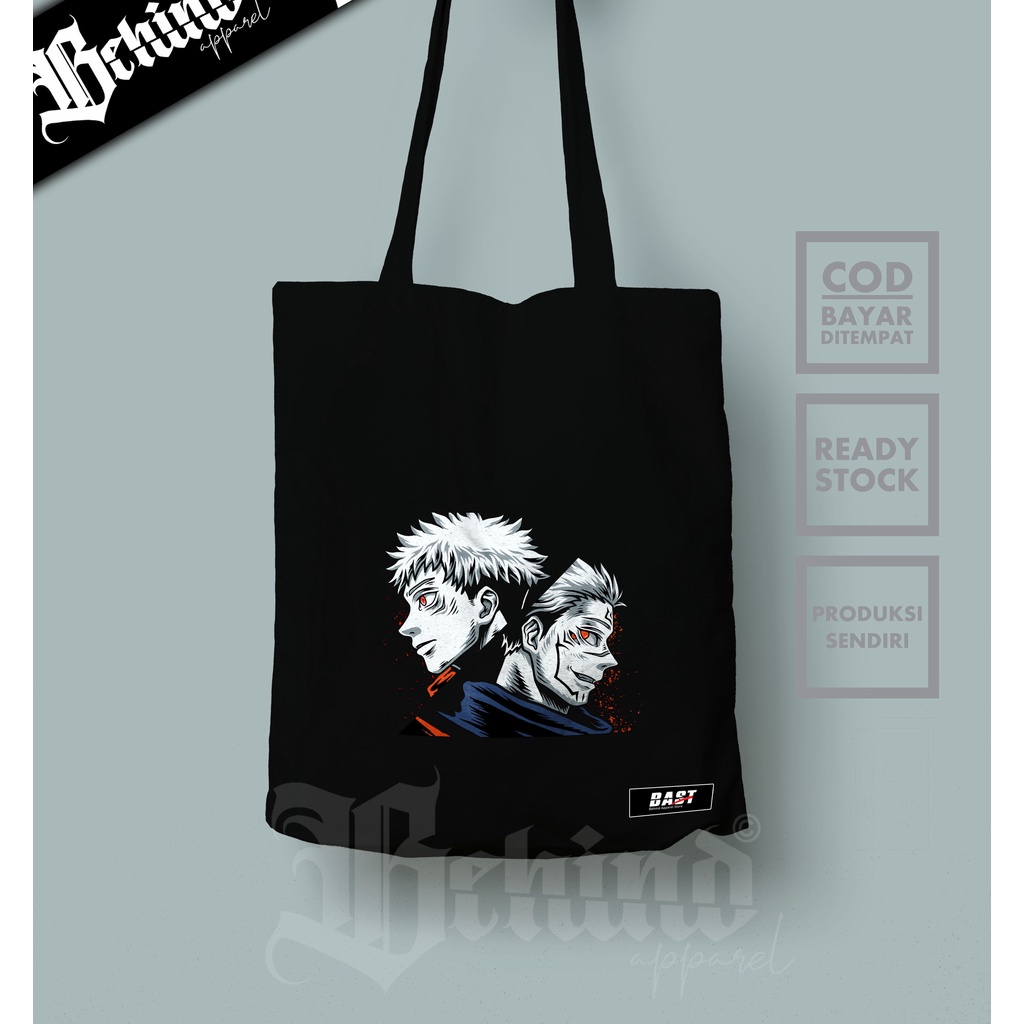 Jual TOTE BAG ANIME ITADORI SUKUNA TWO FACE JUJUTSU KAISEN SEMI KANVAS ...