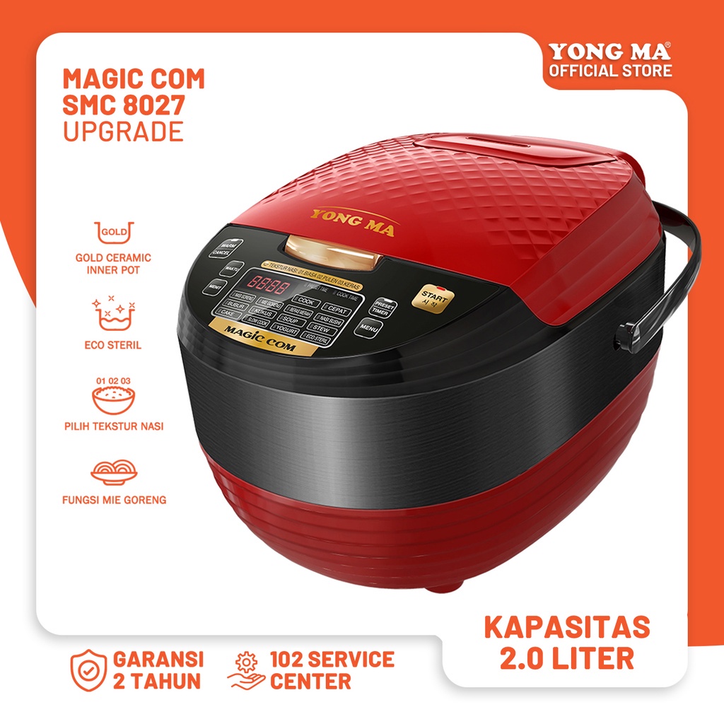 Jual Yong Ma Digital Rice Cooker 2 Liter Magic Com / SMC8027