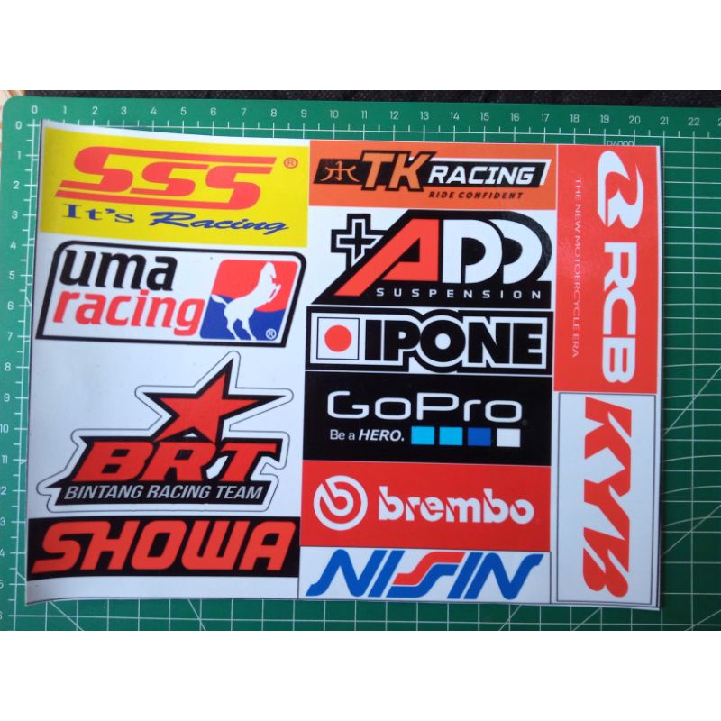 Jual Stiker Pack Sponsor Racing Ukuran 20x15 cm | Shopee Indonesia