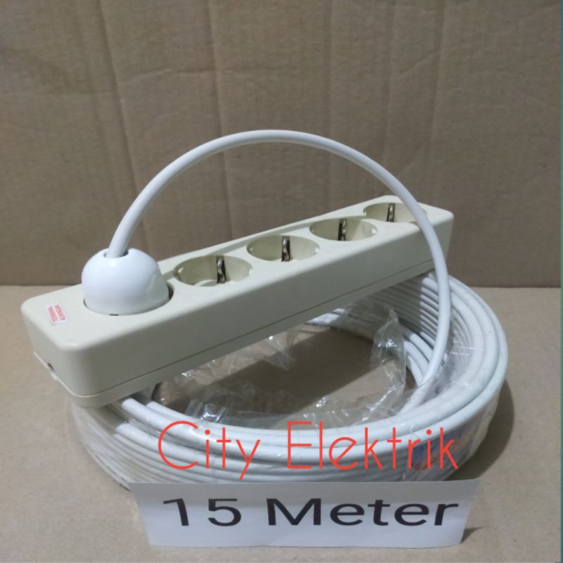 Jual Stop Kontak Jadi Rakitan 15 Meter + Terminal Uticon 5 Lubang ...