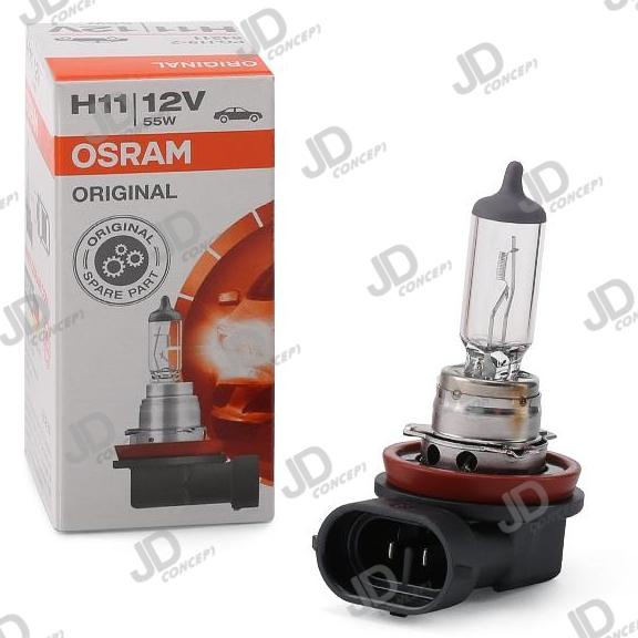 Jual OSRAM - H11 - BOHLAM HALOGEN - 55 WATT - 12V - ORIGINAL | Shopee ...