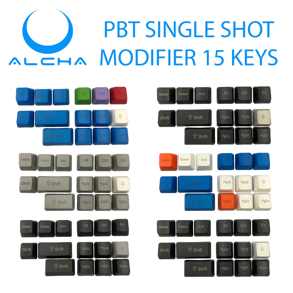 Jual ALCHA KEYCAPS PBT MODIFIER 15 KEYS SINGLE SHOT | Shopee Indonesia